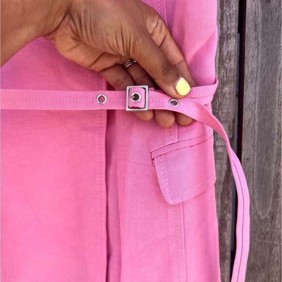 Zara | NWT Blogger Fave Linen Blend Blazer Mini Dress Bubblegum Pink Size Small - Picture 5 of 10